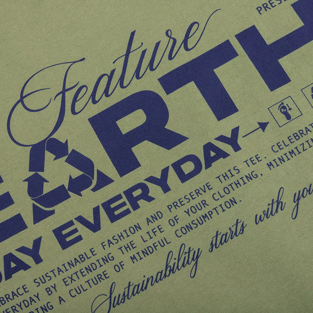 Sustained Earth Tee - Oil Green