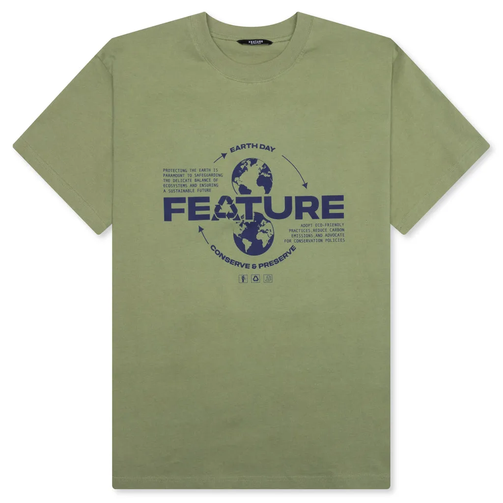 Sustained Earth Tee - Oil Green