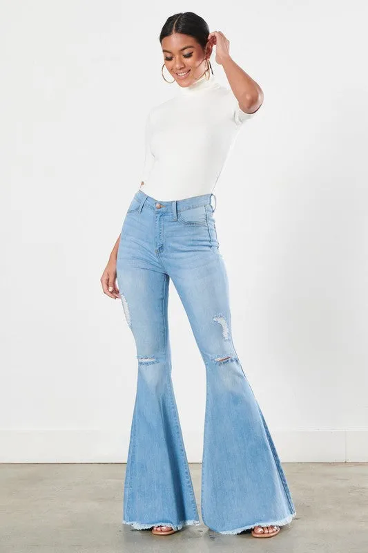 Taylee Distressed Flare [online exclusive]