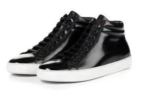 The Carter Mid-Top Sneaker - Nero - White Sole