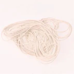 Thin White Leather Cord, Round 1mm, Cowhide Leather, 10 meters, Lth0089