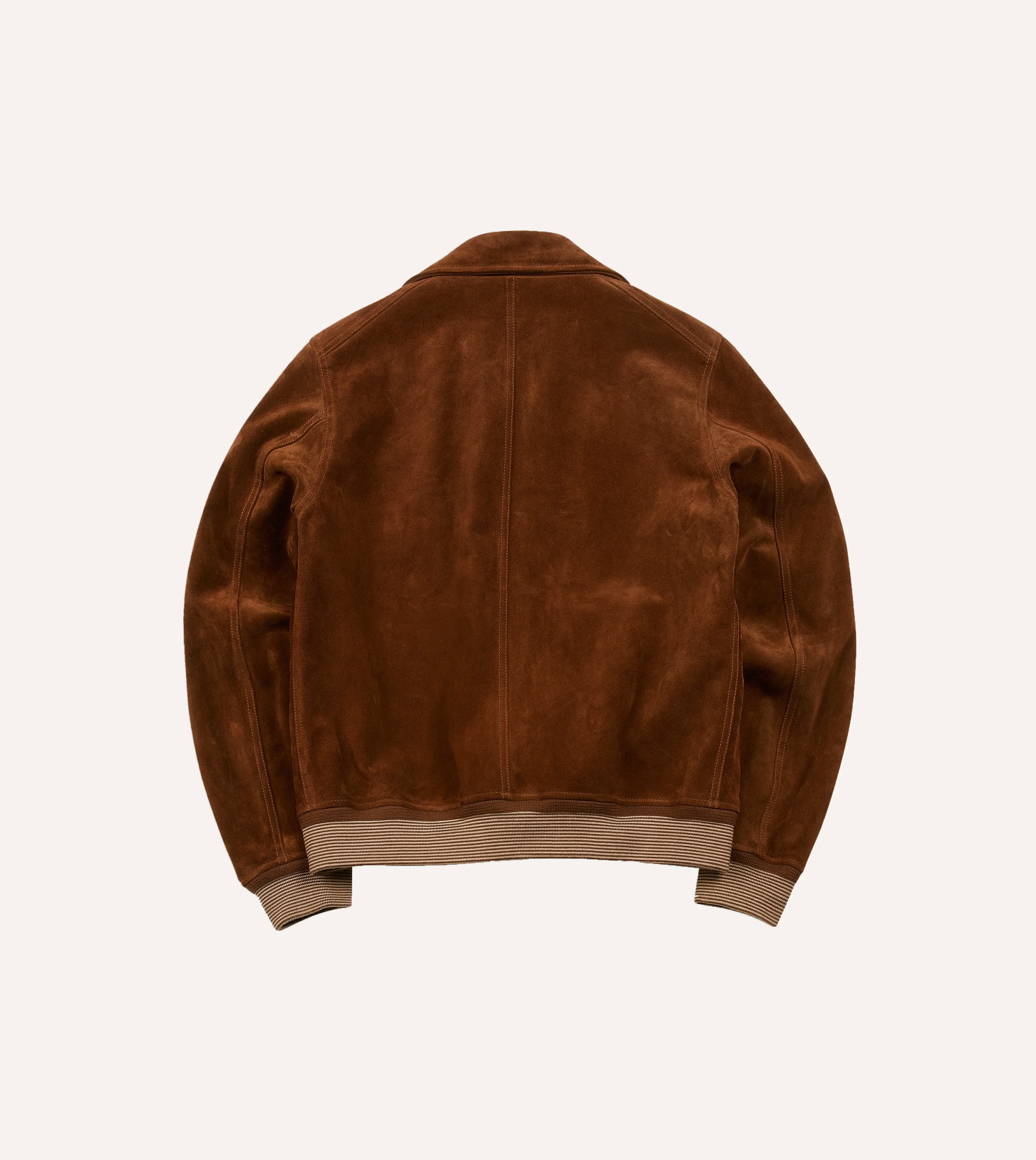 Tobacco Heavyweight Suede A-2 Bomber Jacket