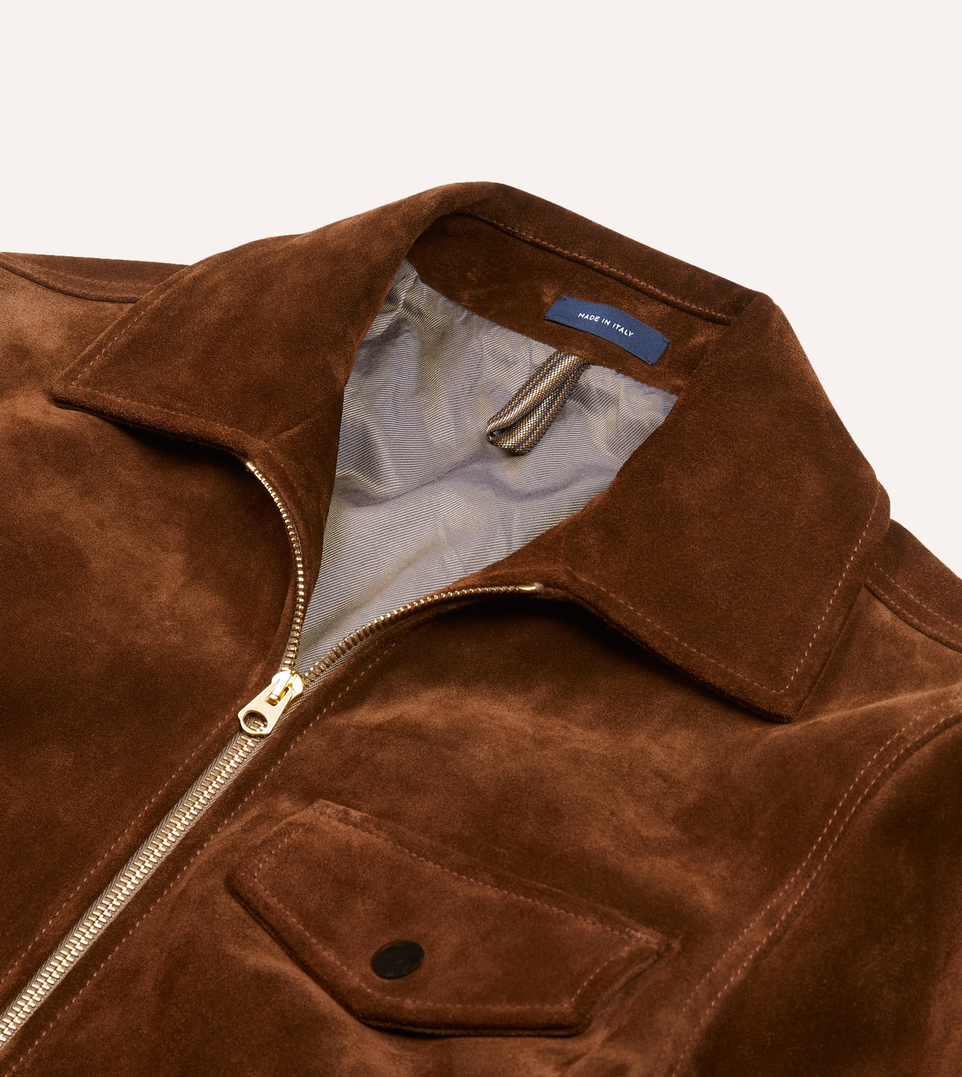 Tobacco Heavyweight Suede A-2 Bomber Jacket