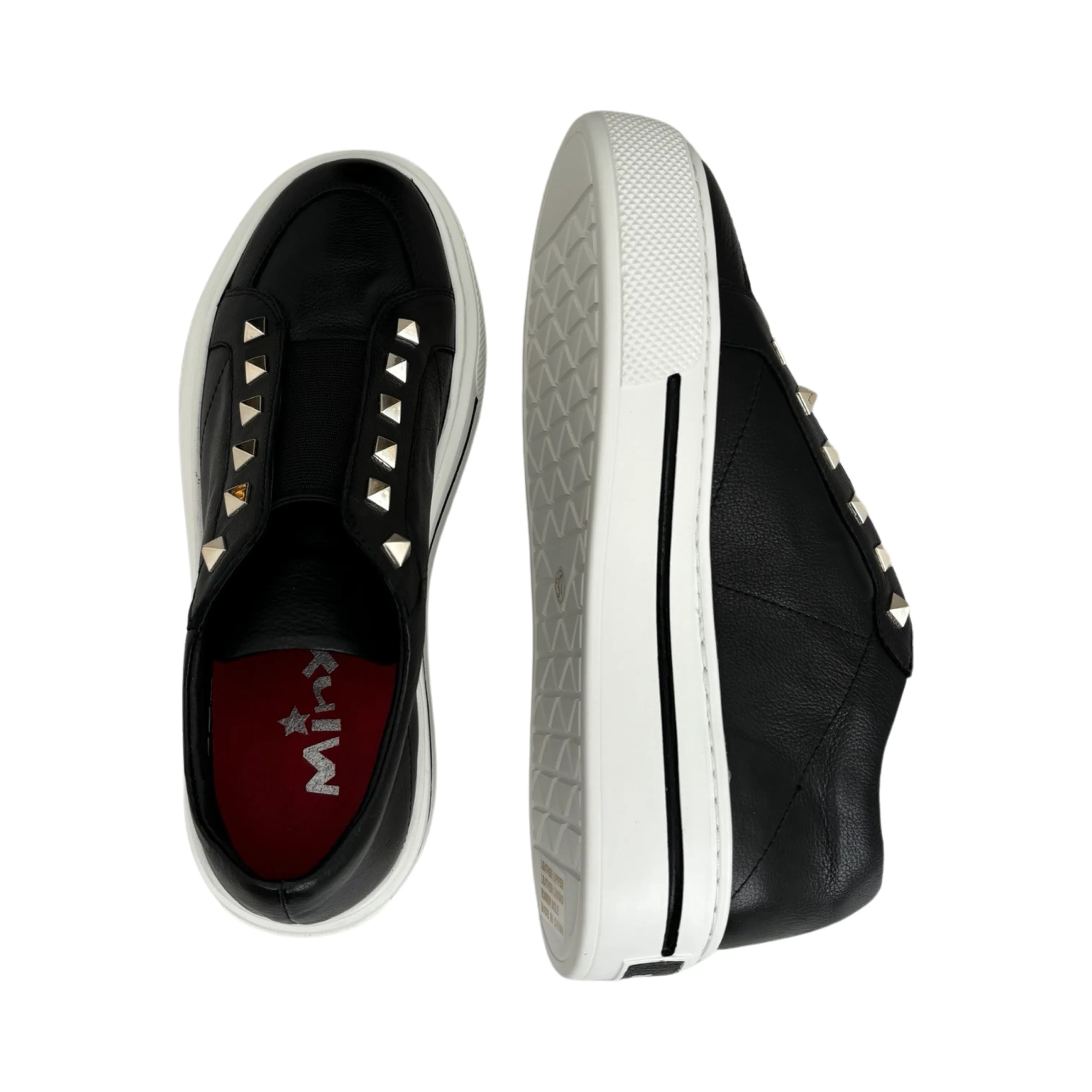 Vino Black/Metallic Stud Sneaker