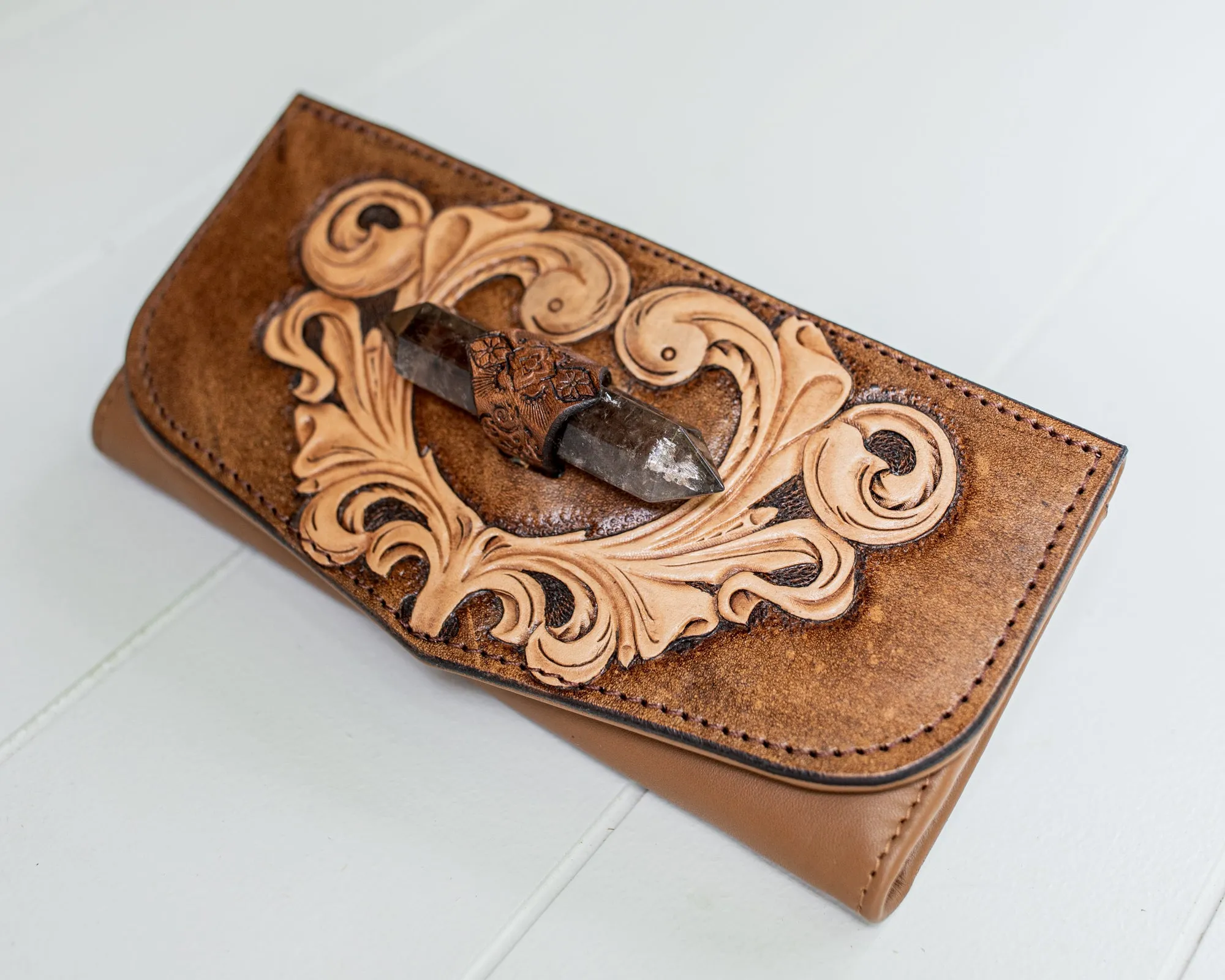 Western Priestess Wallet with Smoky Quartz