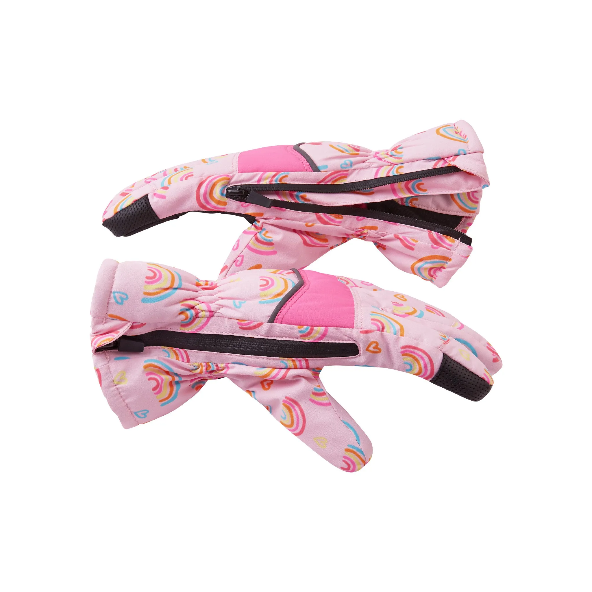 Winter & Ski Glove powered by ZIPGLOVE TECHNOLOGY | Pink Rainbows