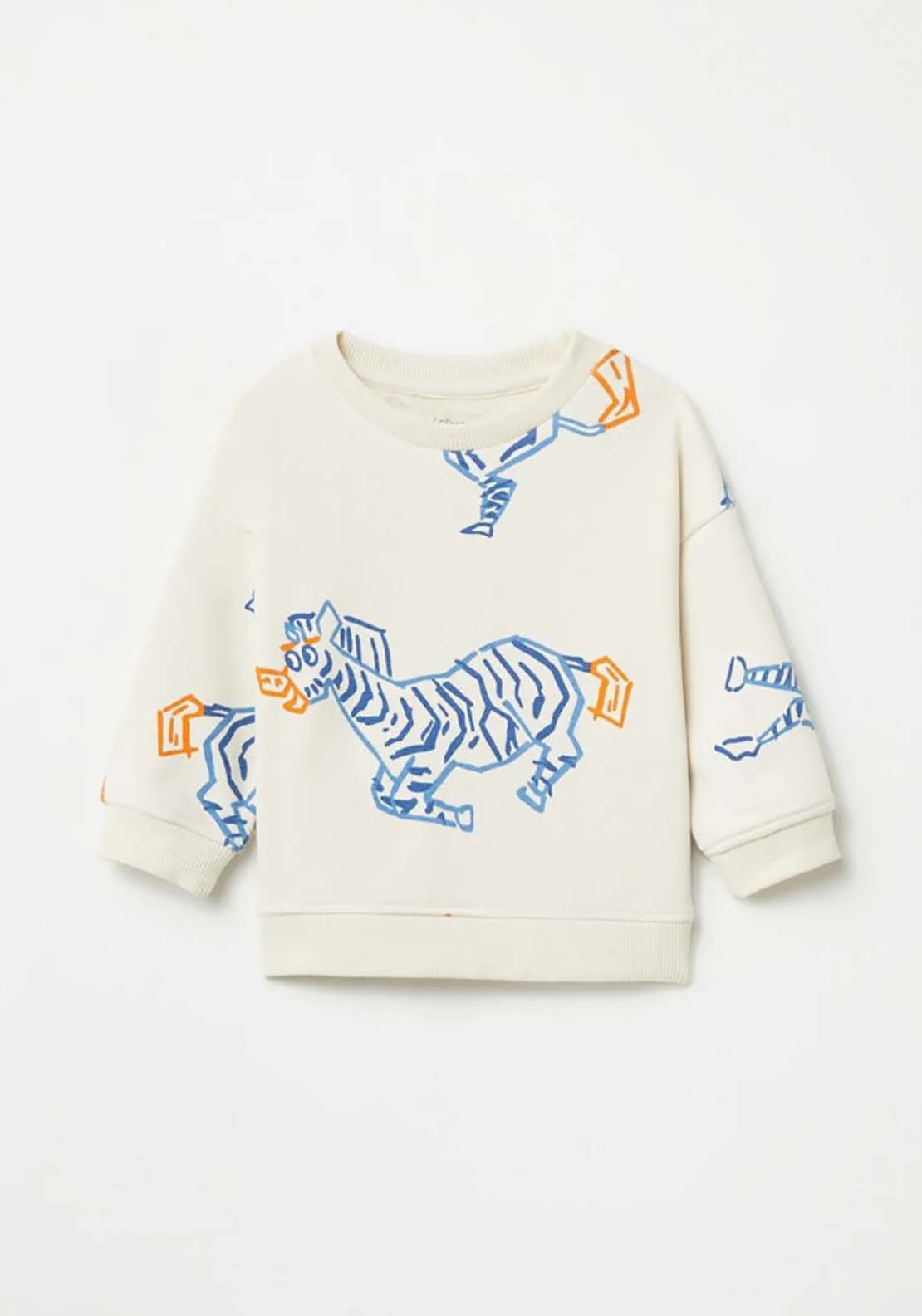 Zebra Print Jumper - White