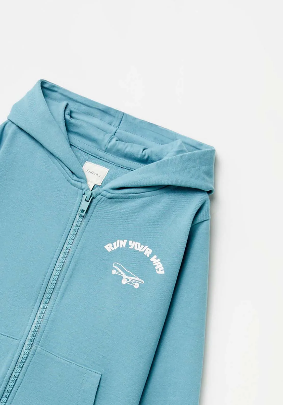 Zip Up Sweatshirt - Blue